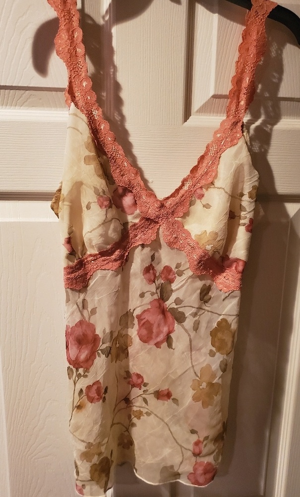 Cream and blush pink Chiffon